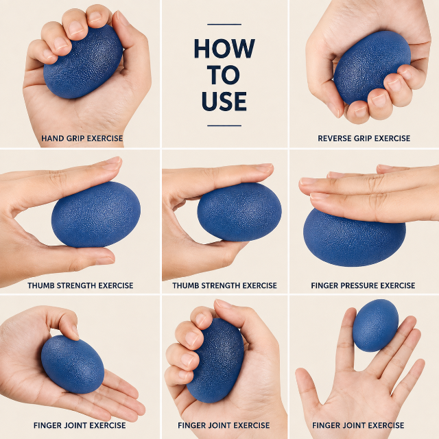 Hand Grip Strengthener Stress Relief Ball | Finger, Wrist & Forearm Exercise Ball image 1